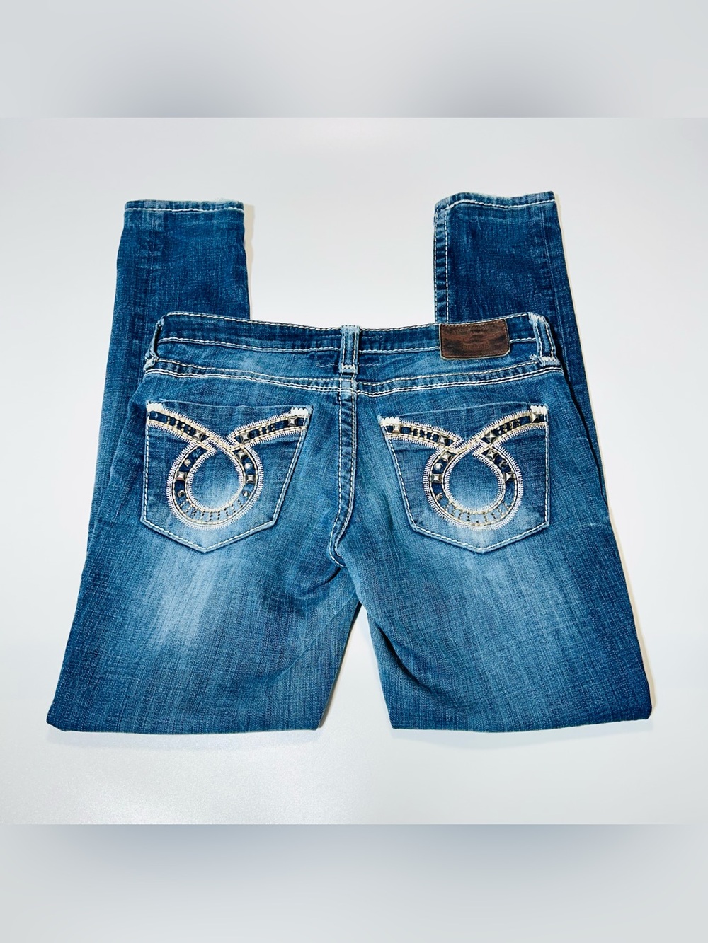 Big Star jeans Jenae skinny jeans embellished pockets women size 29 long / tall